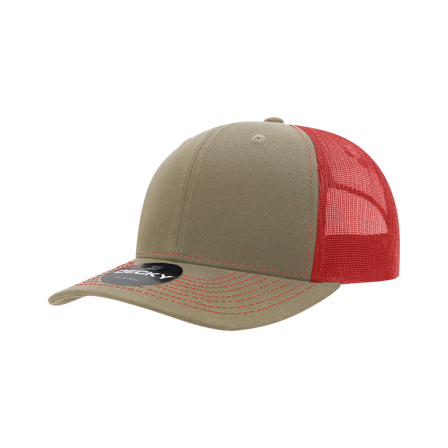 6 Panel Mid Profile Structured Contra-Stitch Trucker
