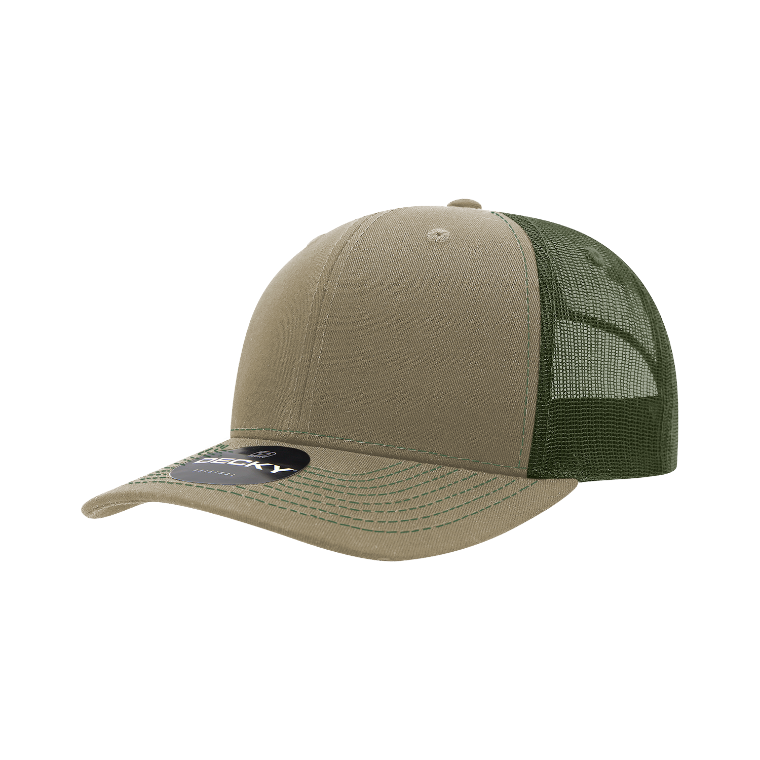 6 Panel Mid Profile Structured Contra-Stitch Trucker