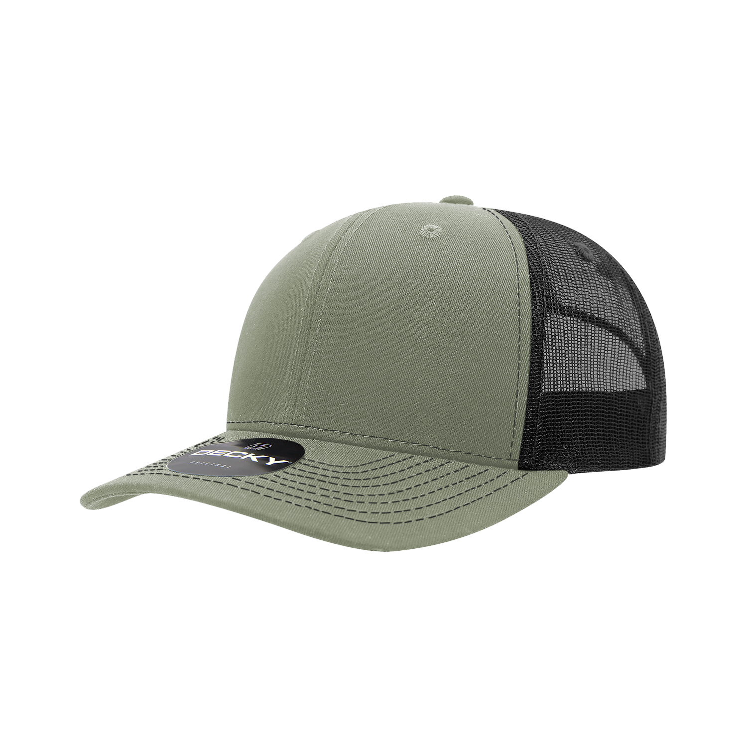 6 Panel Mid Profile Structured Contra-Stitch Trucker