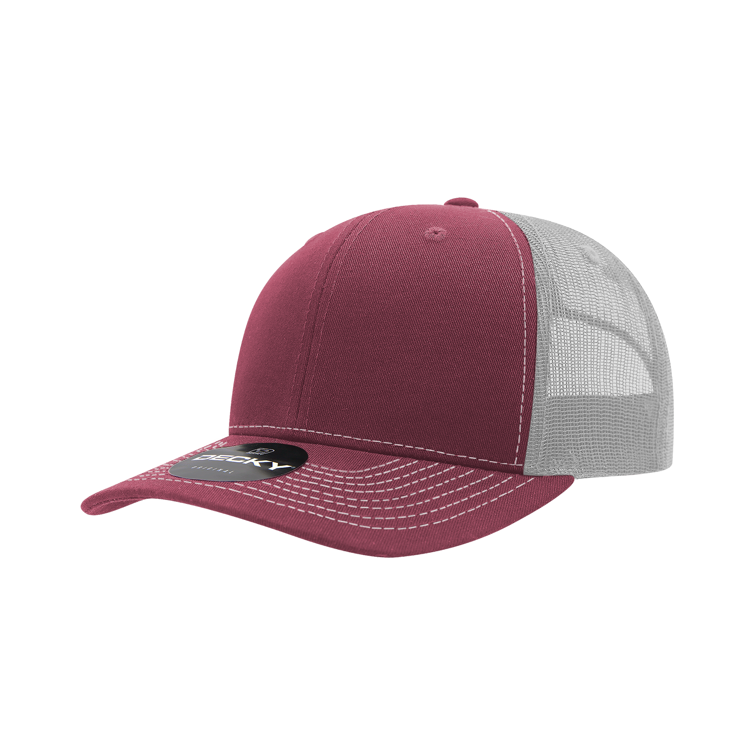 6 Panel Mid Profile Structured Contra-Stitch Trucker