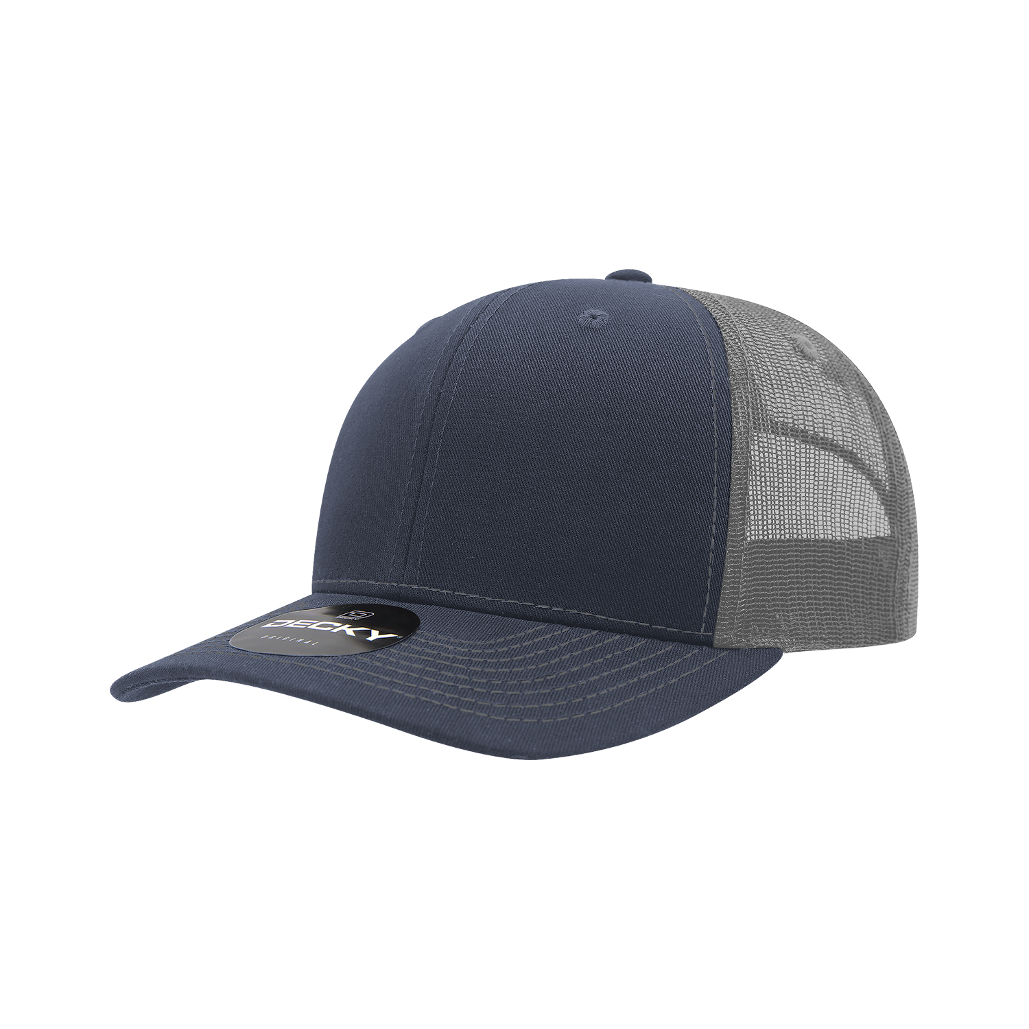 6 Panel Mid Profile Structured Contra-Stitch Trucker