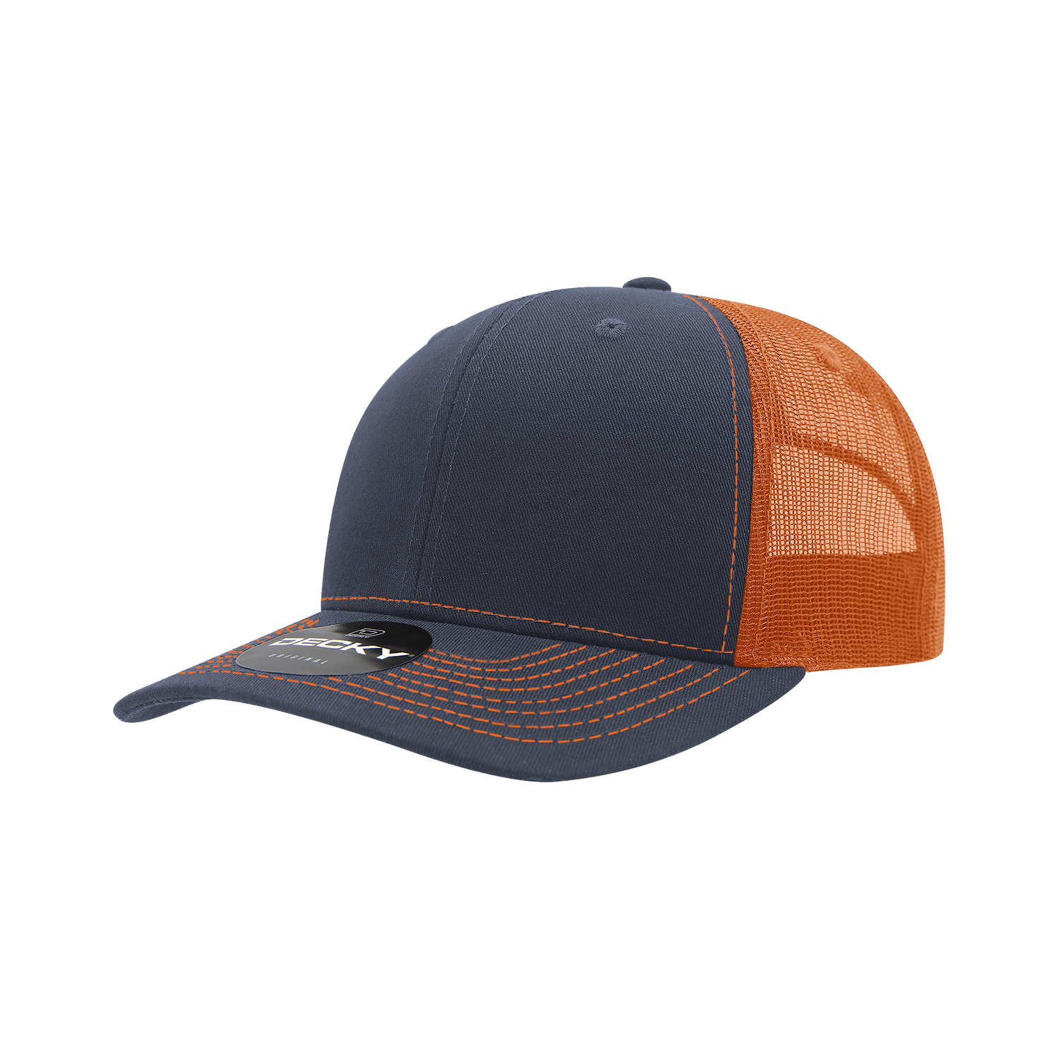 6 Panel Mid Profile Structured Contra-Stitch Trucker