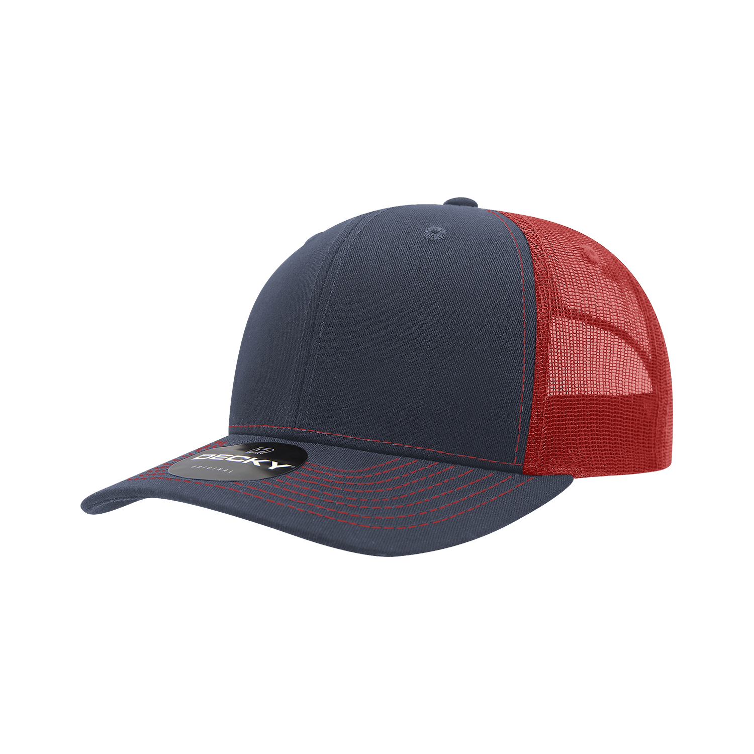 6 Panel Mid Profile Structured Contra-Stitch Trucker