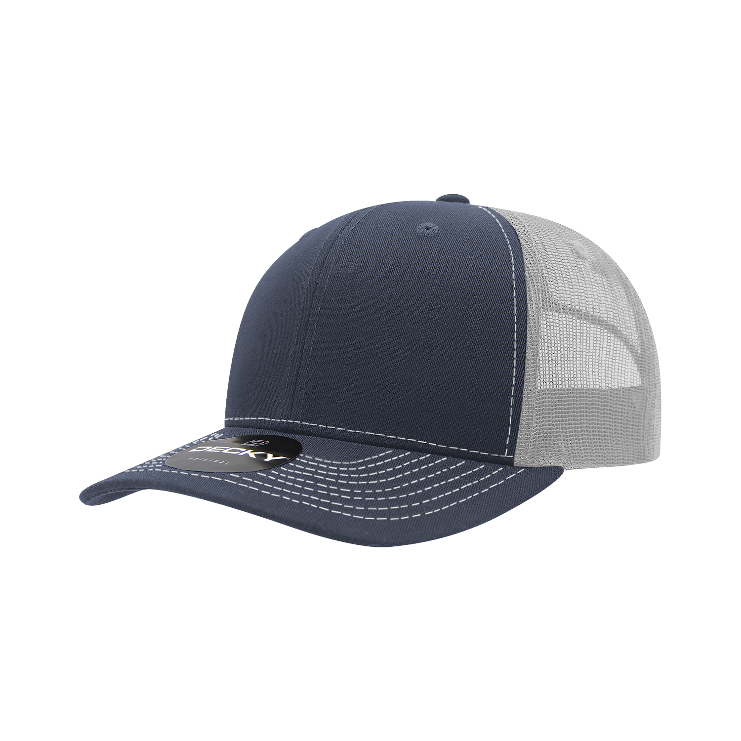 6 Panel Mid Profile Structured Contra-Stitch Trucker