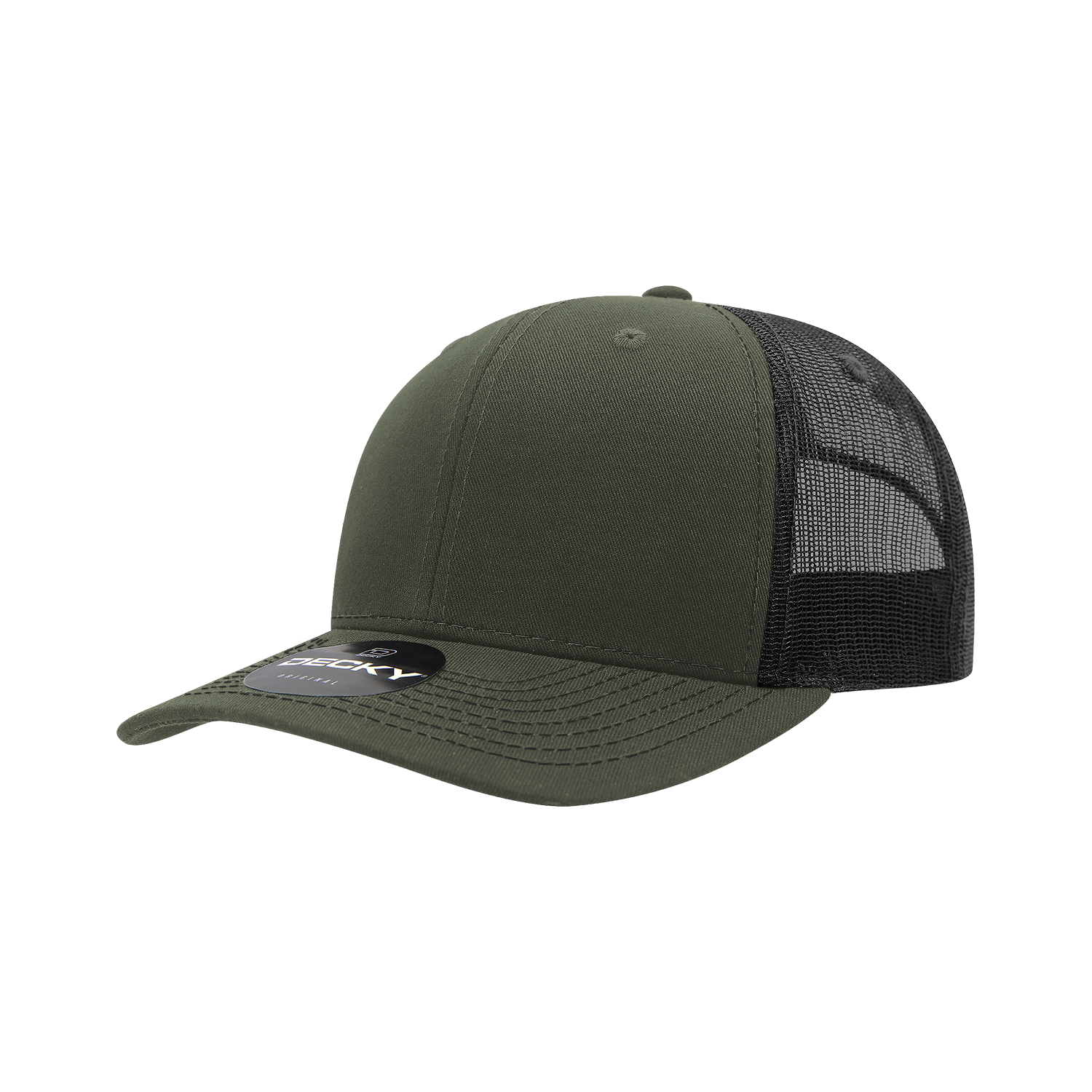 6 Panel Mid Profile Structured Contra-Stitch Trucker