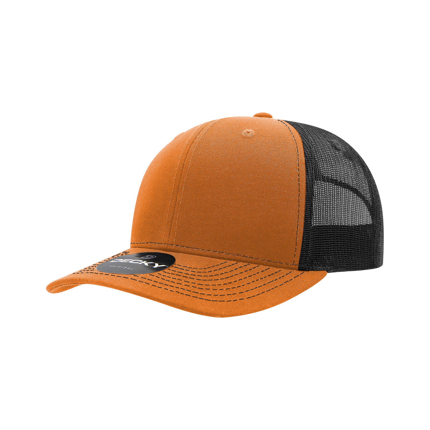 6 Panel Mid Profile Structured Contra-Stitch Trucker