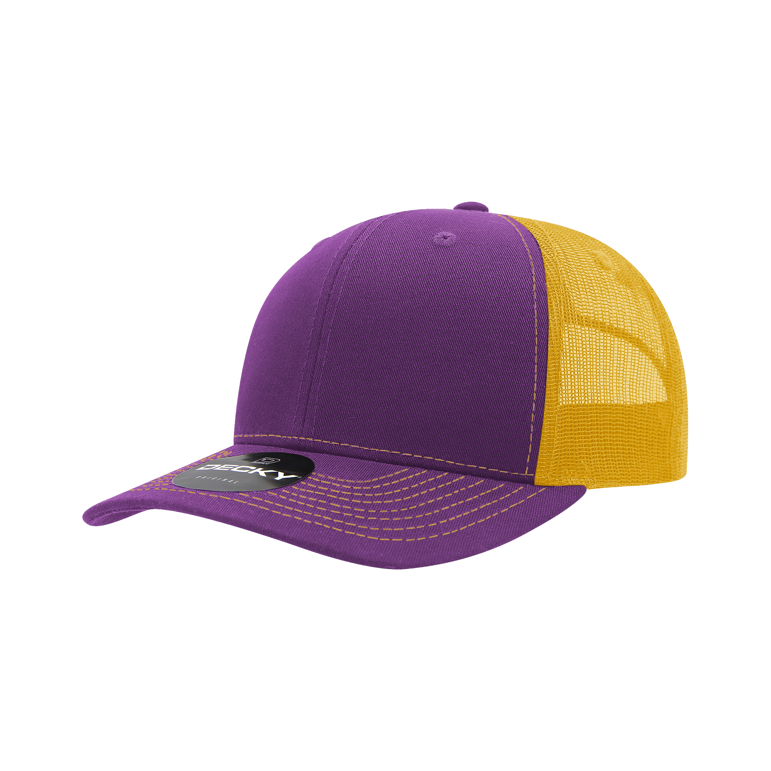 6 Panel Mid Profile Structured Contra-Stitch Trucker