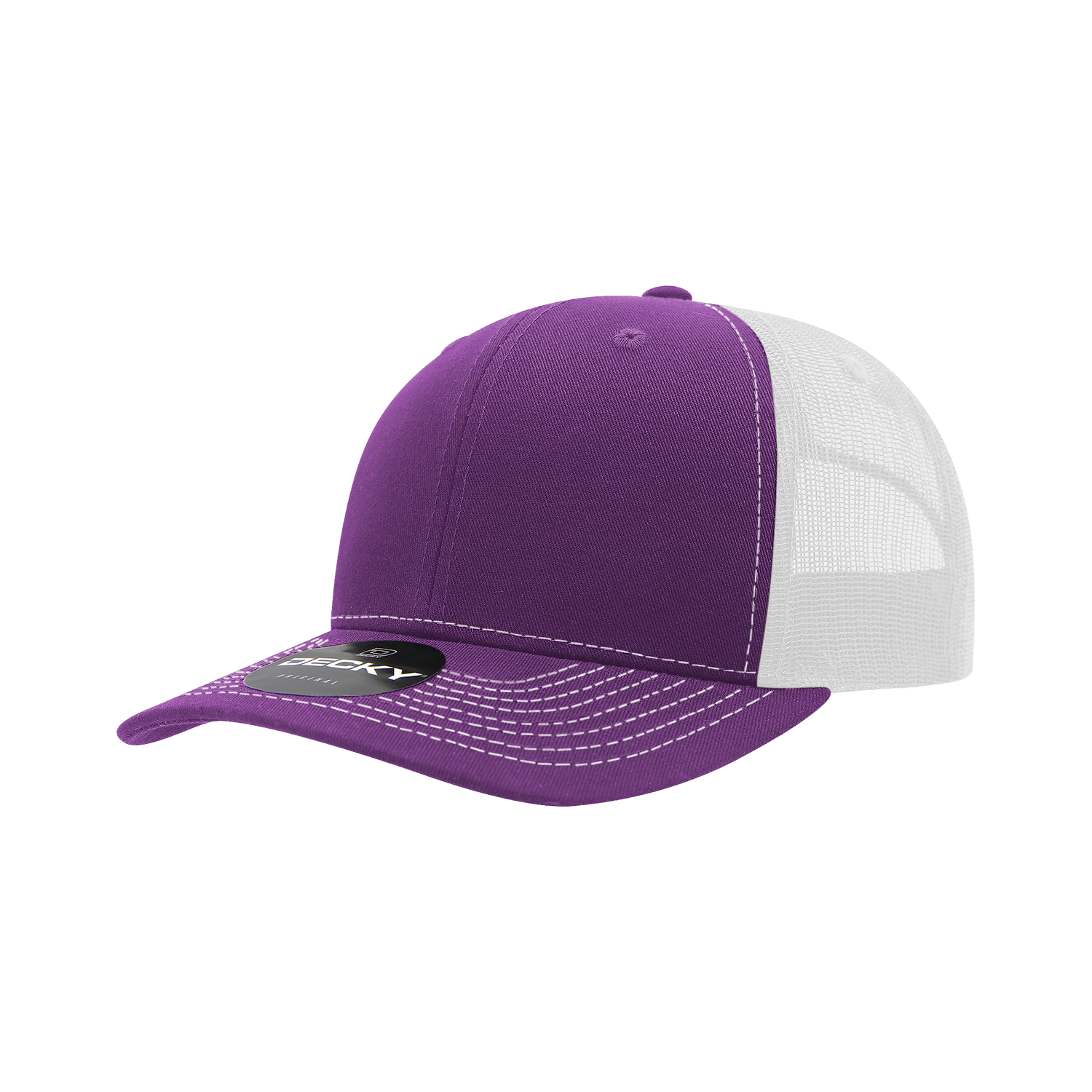 6 Panel Mid Profile Structured Contra-Stitch Trucker