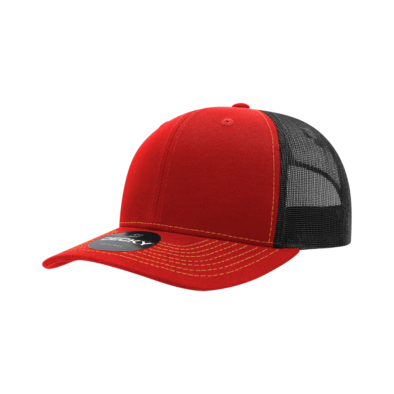 6 Panel Mid Profile Structured Contra-Stitch Trucker