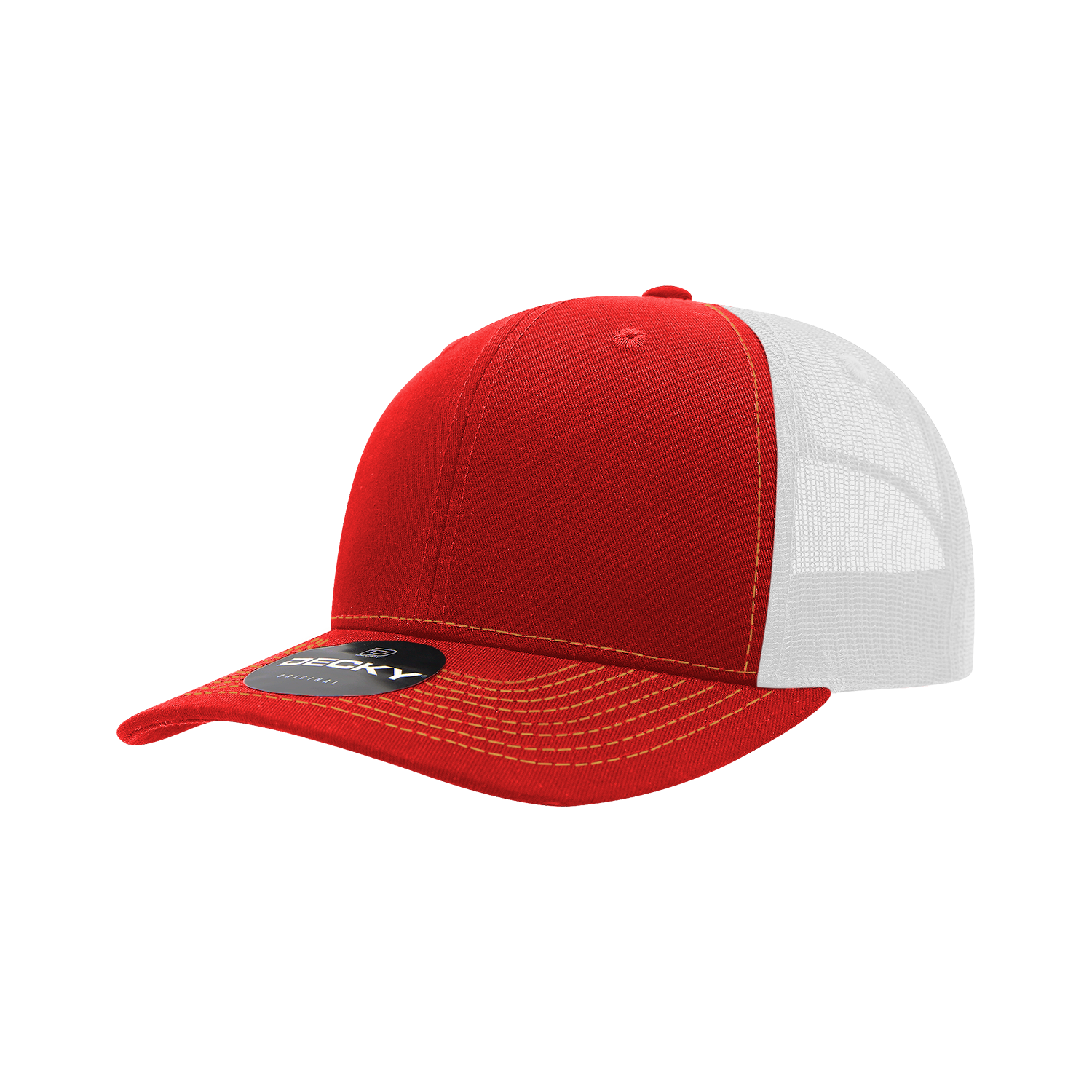 6 Panel Mid Profile Structured Contra-Stitch Trucker