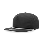 5 Panel High Profile Relaxed Cotton Blend Rope Hat