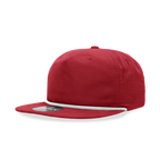 5 Panel High Profile Relaxed Cotton Blend Rope Hat