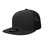 6 Panel High Profile Structured Cotton Blend Trucker