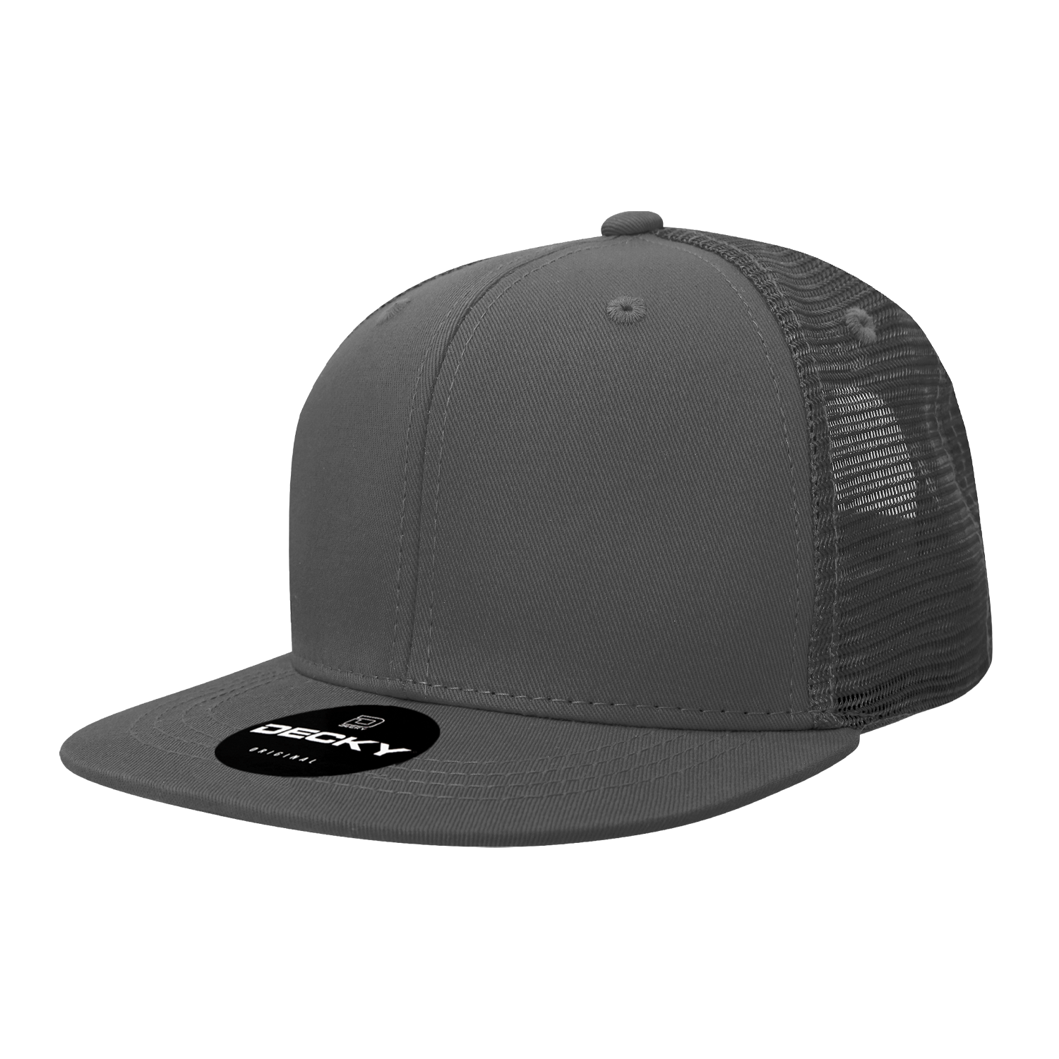 6 Panel High Profile Structured Cotton Blend Trucker