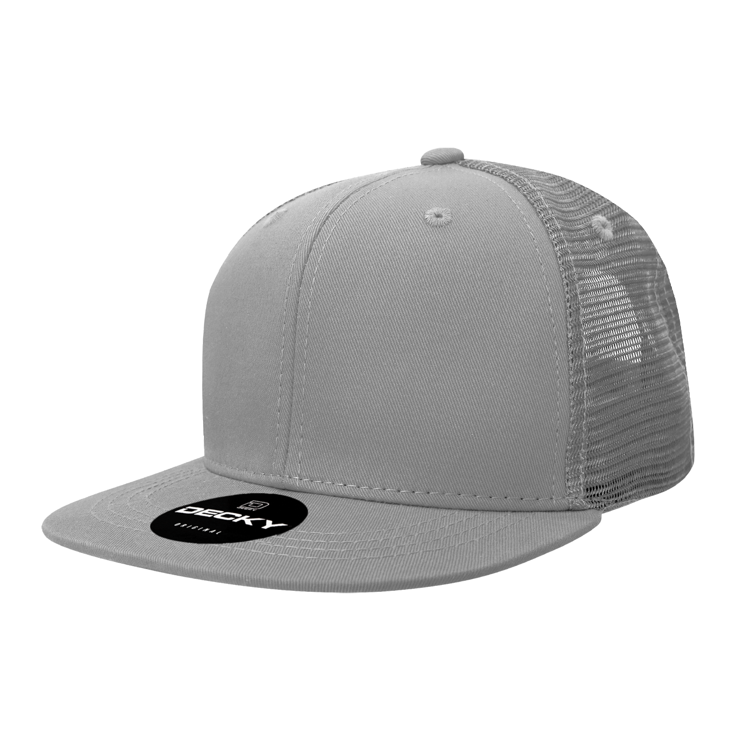 6 Panel High Profile Structured Cotton Blend Trucker