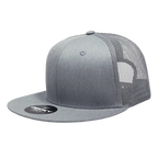 6 Panel High Profile Structured Cotton Blend Trucker