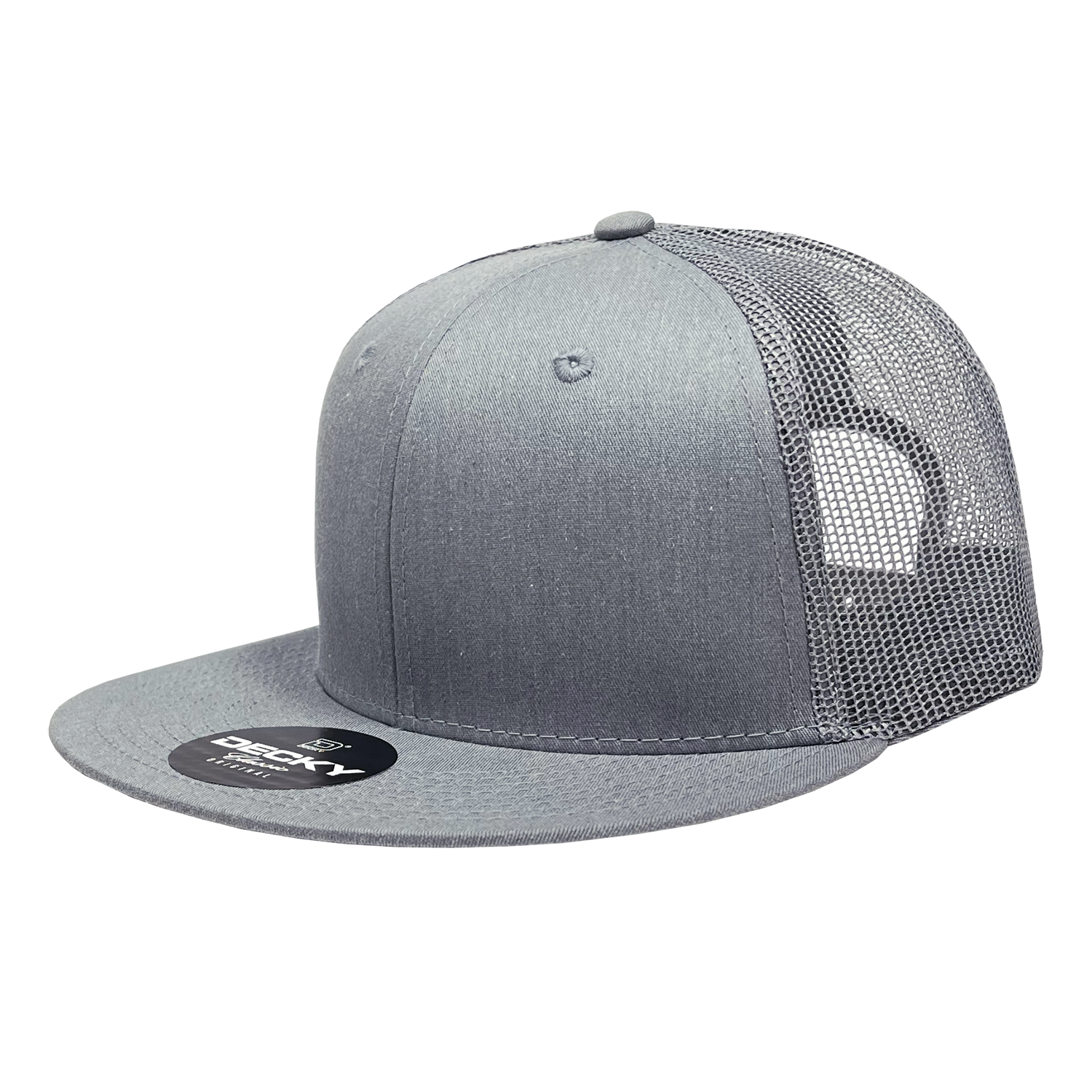 6 Panel High Profile Structured Cotton Blend Trucker