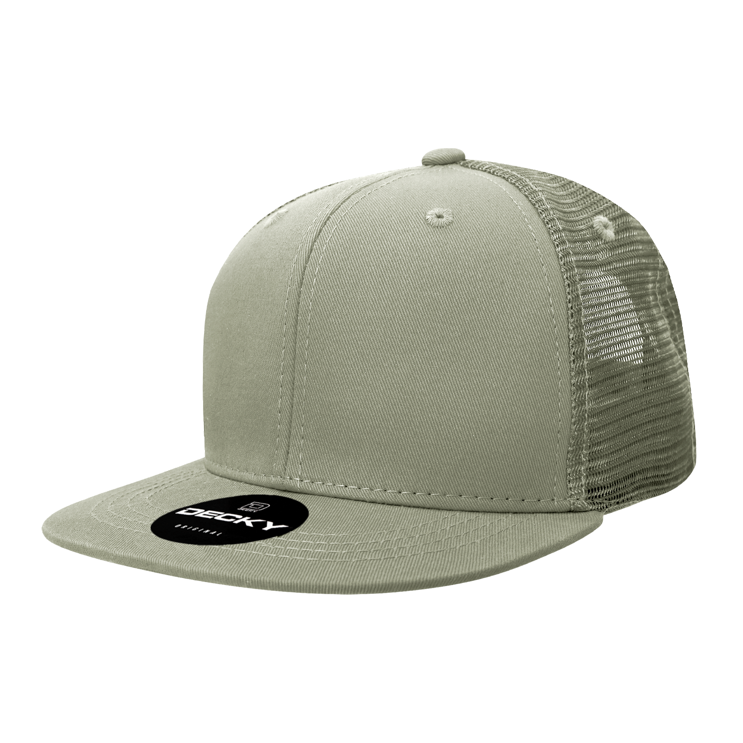 6 Panel High Profile Structured Cotton Blend Trucker