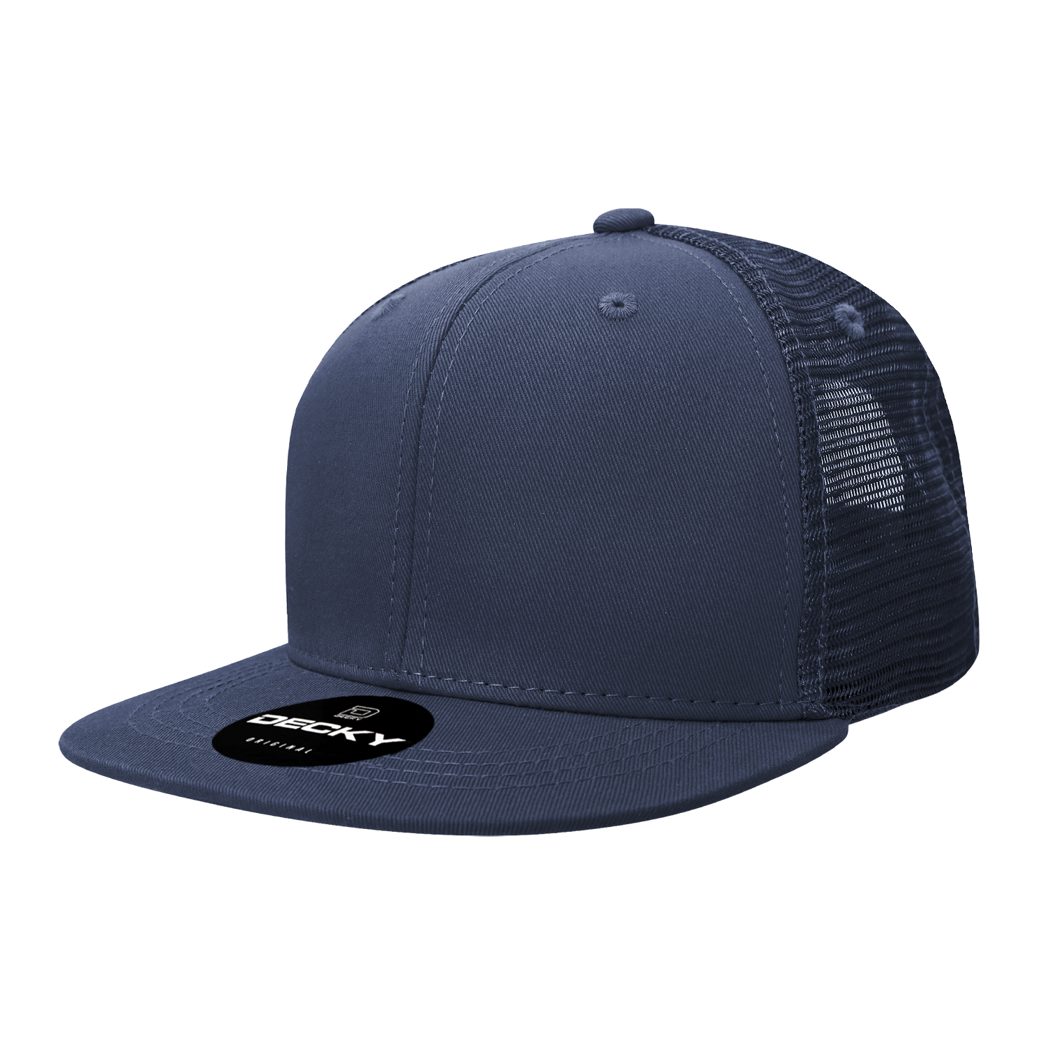 6 Panel High Profile Structured Cotton Blend Trucker