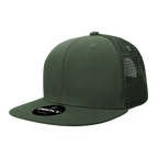 6 Panel High Profile Structured Cotton Blend Trucker