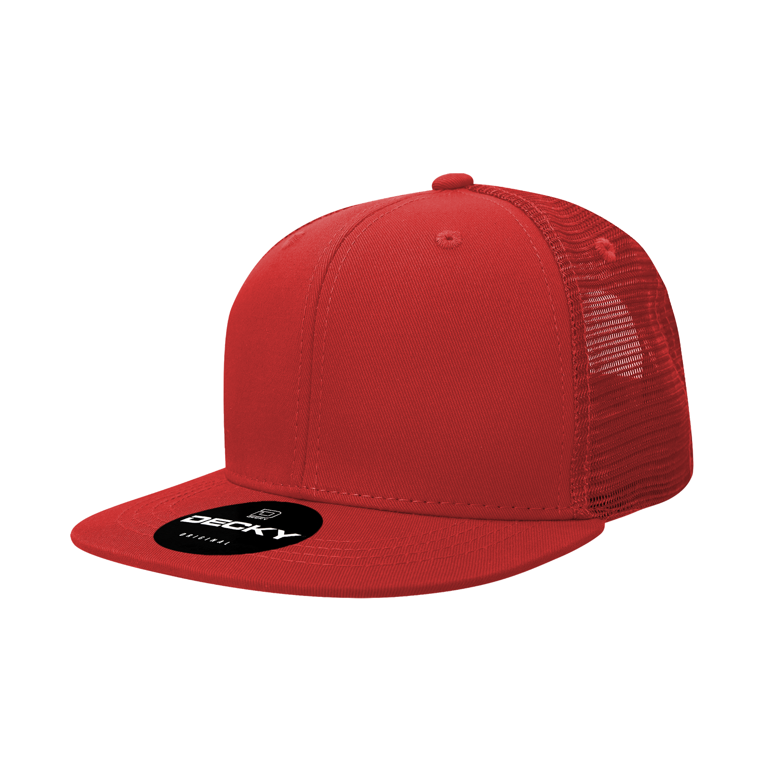 6 Panel High Profile Structured Cotton Blend Trucker