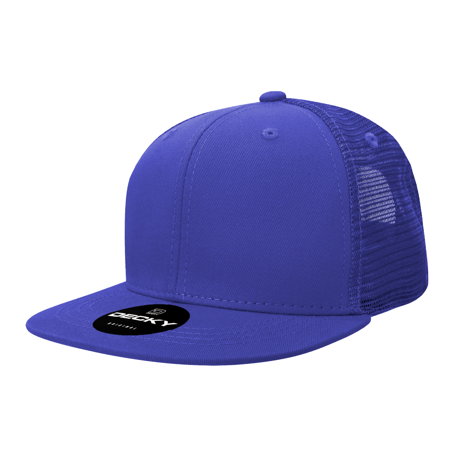 6 Panel High Profile Structured Cotton Blend Trucker