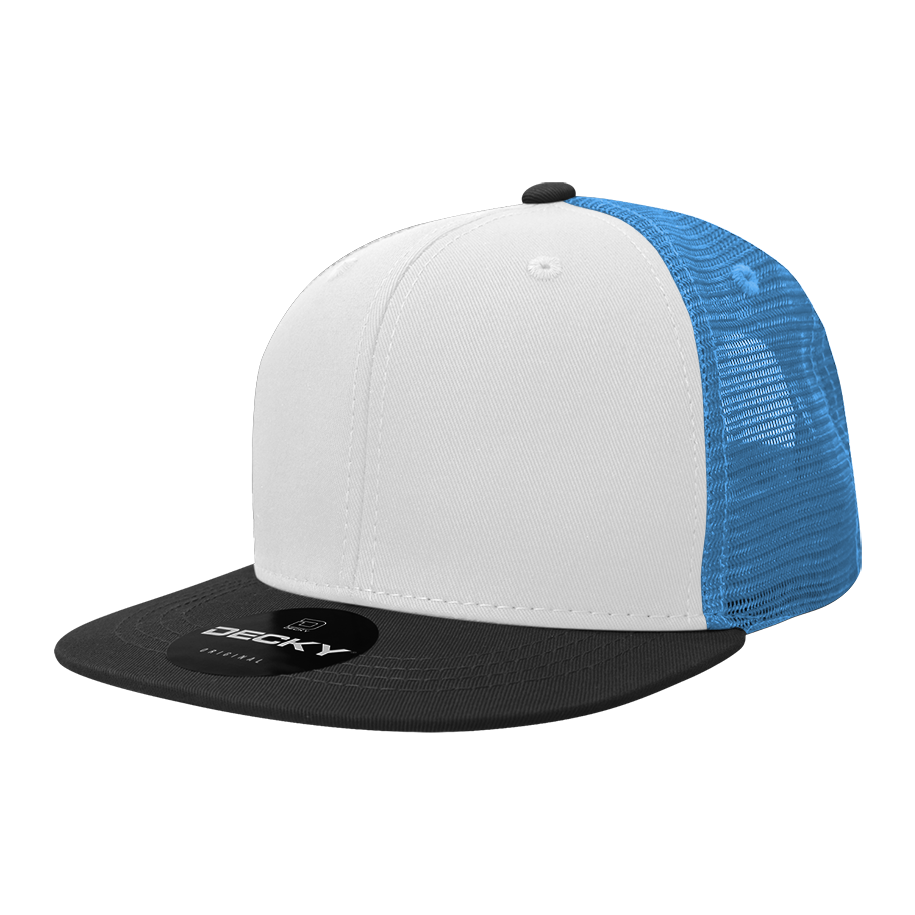 6 Panel High Profile Structured Cotton Blend Trucker