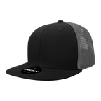 6 Panel High Profile Structured Cotton Blend Trucker