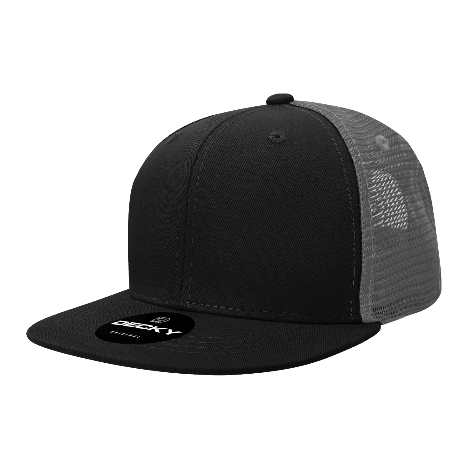 6 Panel High Profile Structured Cotton Blend Trucker