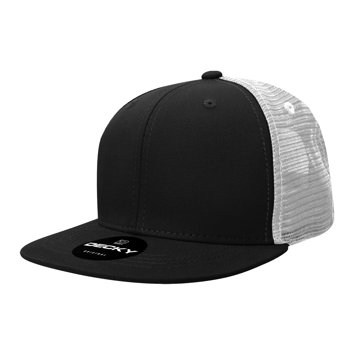 6 Panel High Profile Structured Cotton Blend Trucker