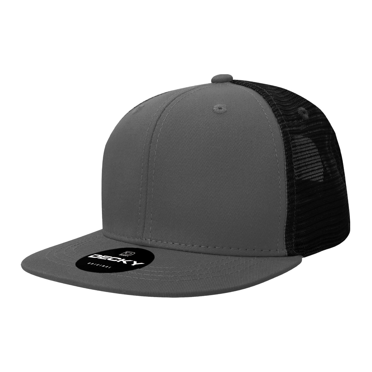 6 Panel High Profile Structured Cotton Blend Trucker