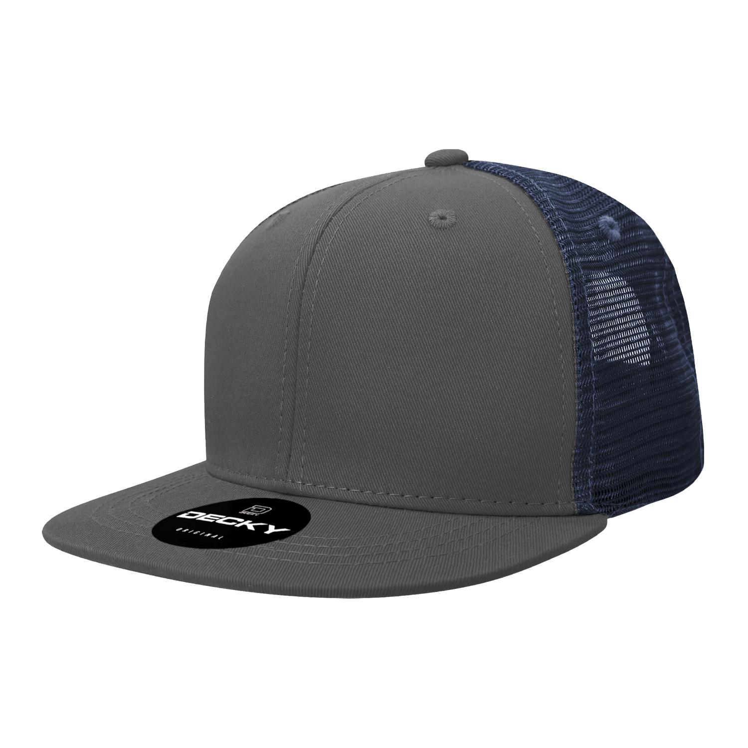 6 Panel High Profile Structured Cotton Blend Trucker