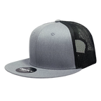 6 Panel High Profile Structured Cotton Blend Trucker