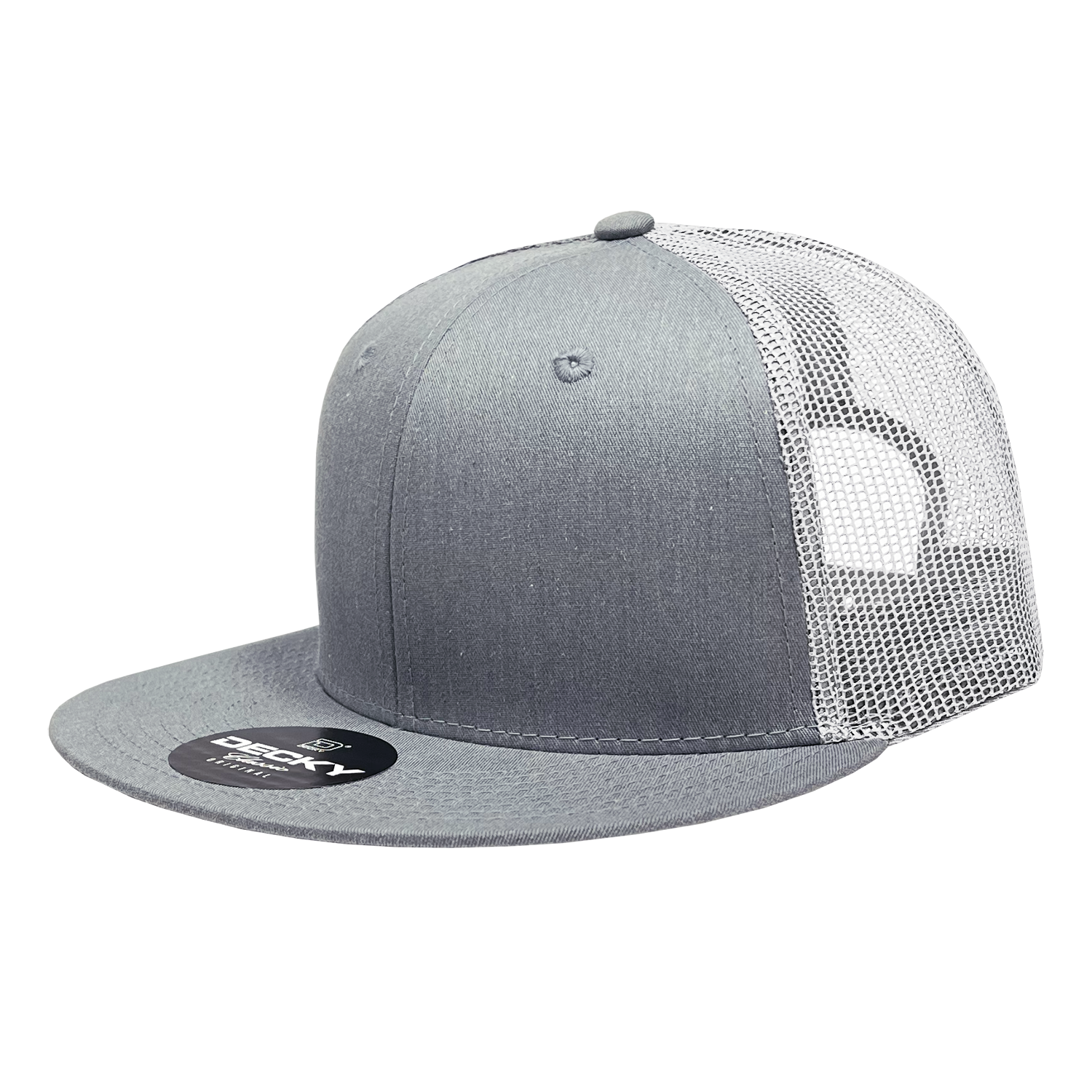 6 Panel High Profile Structured Cotton Blend Trucker