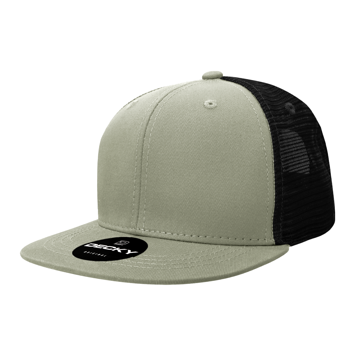 6 Panel High Profile Structured Cotton Blend Trucker