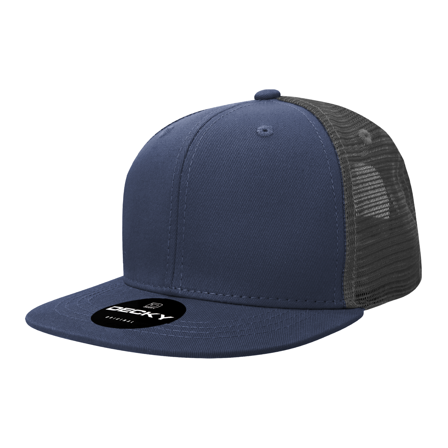 6 Panel High Profile Structured Cotton Blend Trucker