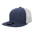 6 Panel High Profile Structured Cotton Blend Trucker