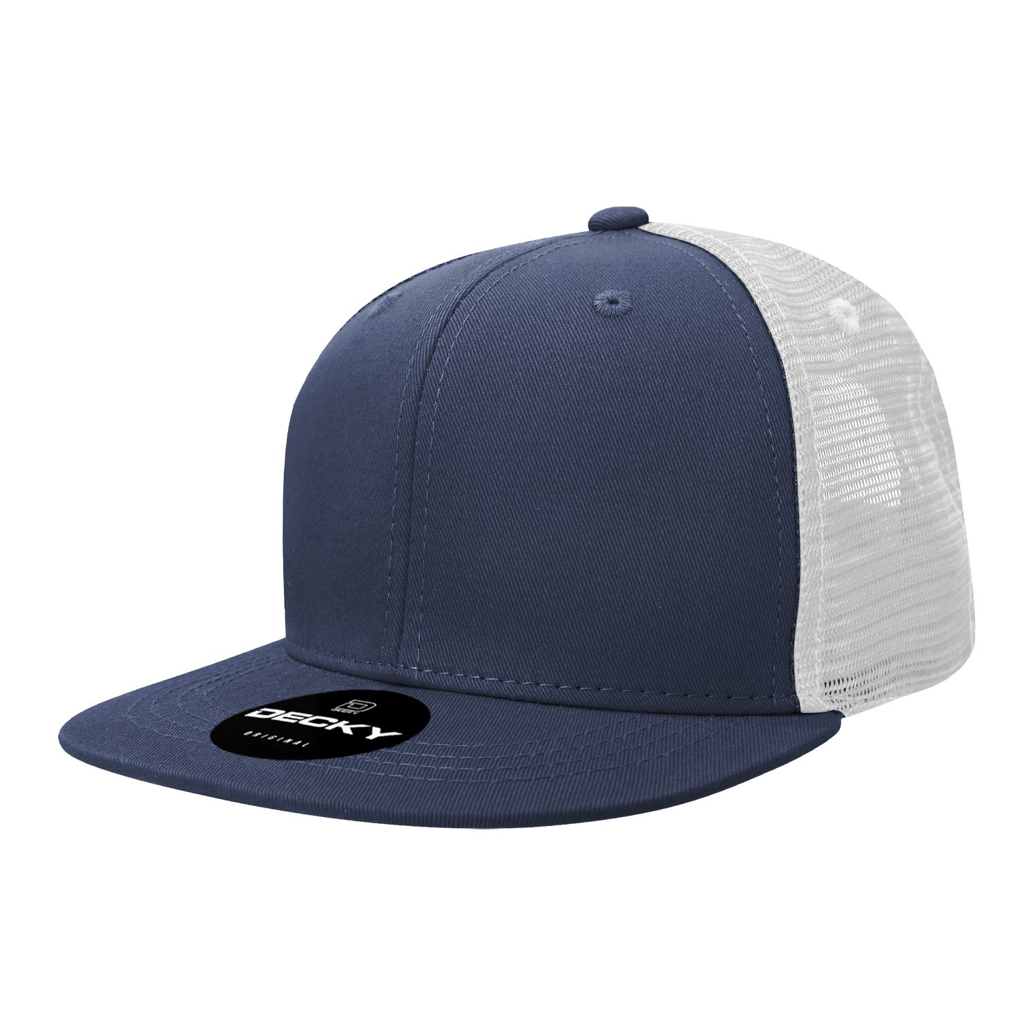 6 Panel High Profile Structured Cotton Blend Trucker