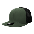 6 Panel High Profile Structured Cotton Blend Trucker