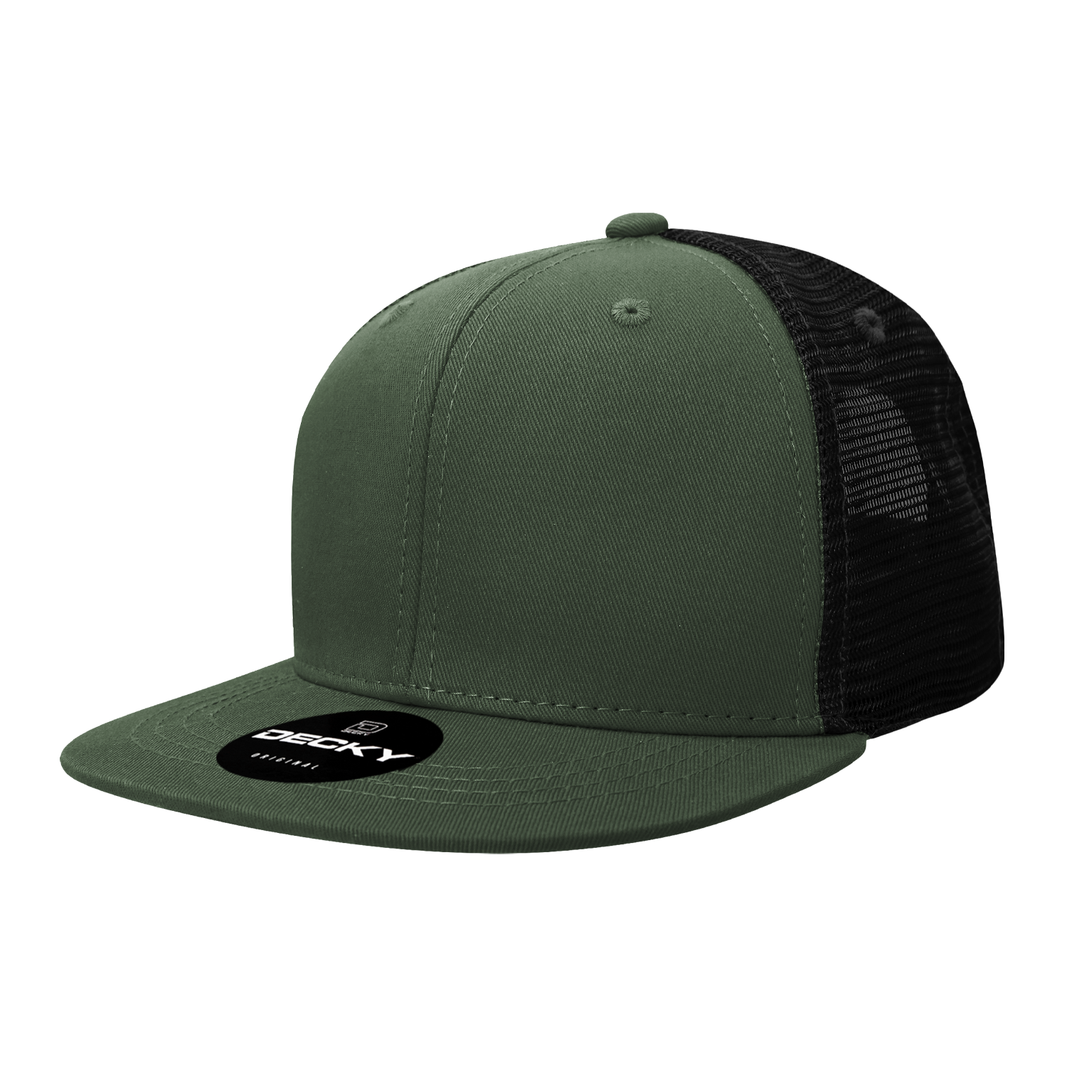 6 Panel High Profile Structured Cotton Blend Trucker