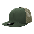 6 Panel High Profile Structured Cotton Blend Trucker