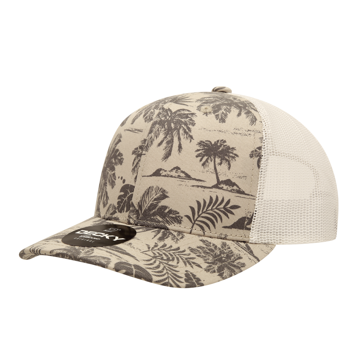 6 Panel Mid Profile Structured Tropical Trucker