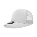 5 Panel Mid Profile Structured Cotton/Poly Blend Trucker w/Rope