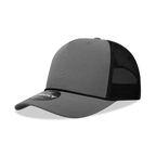 5 Panel Mid Profile Structured Cotton/Poly Blend Trucker w/Rope