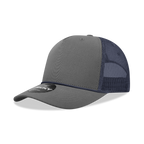 5 Panel Mid Profile Structured Cotton/Poly Blend Trucker w/Rope