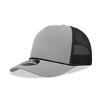 5 Panel Mid Profile Structured Cotton/Poly Blend Trucker w/Rope