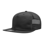 a black trucker hat