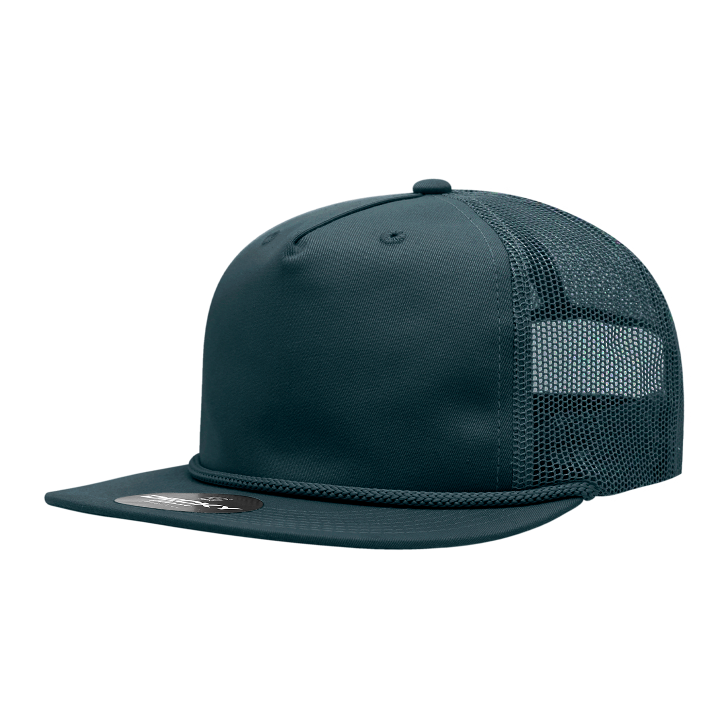 a navy blue mesh trucker hat