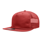 a red mesh trucker hat