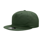a dark green hat